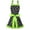 Side Green, variant on Cute Apron Retro Black Polka Dot Retro Ruffle Side Vintage Cooking Aprons with Pockets for Women Girls (Side Pink)