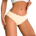 thumbnail image 5 of LIZUOJUN Under $2 Underwear Women Scalloped Edge Hipster Cheeky Bikini Briefs Silky No Show Stretch Breathable Panties XS,S,M,L, 5 of 7