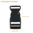 thumbnail image 2 of Uxcell 6Pack 3/4" Plastic Dual Adjustable Side Release Buckle for Backpack Strap Black, 2 of 6