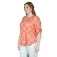 thumbnail image 3 of Larky Lark Womens Plus-Size Casual Tie Top In Free-Spirit Foulard, 3 of 4