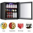 thumbnail image 7 of Auseo Beverage Refrigerator and Cooler, 60 Can Mini Fridge with Glass Door, 1.6cu.ft, Mini Fridge for Bedroom, Office, Drink Cooler, Mini Drink Fridge, Skin Care Fridge, 7 of 7