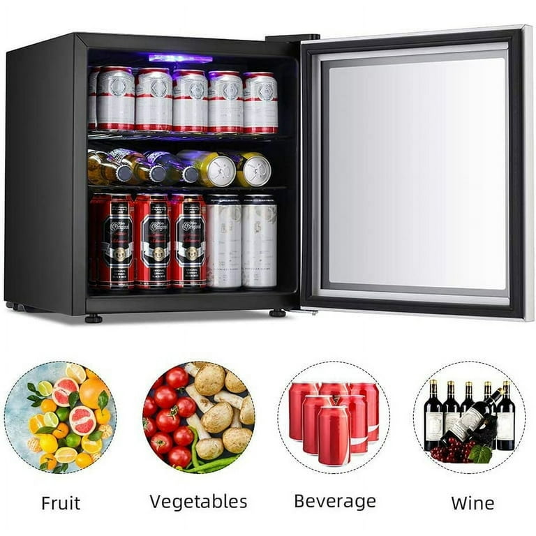 60 Can Wine and Beverage Refrigerator Cooler - Mini Fridge with