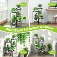 thumbnail image 4 of UNTIMATY 5 Tier Metal Plant Stand Foldable Tall Plant Shelf Heavy Duty Flower Stands Flower Pot Holder Shelves Rack for Indoor Outdoor, 4 of 11
