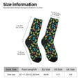 thumbnail image 2 of Daiia Colorful Pineapple Print Crew Socks – Soft Breathable Long Socks for Men & Women, Moisture-Wicking & Comfortable Daily Wear Socks, One-Size Fits Most (US 5-11), 2 of 6