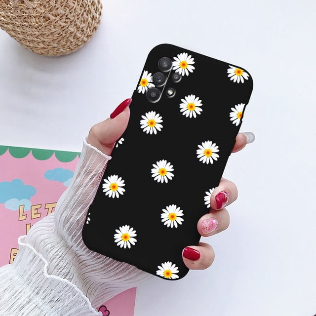 Para Samsung Galaxy A52 A72 A32 Funda para teléfono Funda a prueba de golpes para Samsung A 72 32 52 4G 5G Flor de silicona Fundas Bumper Capas Bags Fivean unisex