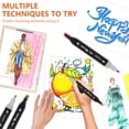thumbnail image 6 of Gunsamg 120 Color Double Ended Alcohol Art Markers with Zipper Storage Bag, Permanent, Great for Kids, School, Artists, Adults Drawing Pens and Markers, Halloween, Christmas, Holiday Gifts, 6 of 6