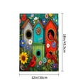 thumbnail image 4 of Amhnf Colorful Birdhouses And Cardinals Garden Flag For Home Outdoor Garden Yard Decor 12x18 inch, 4 of 5