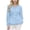 #04 Light Blue 【Pick Every Color You Love】, variant on Women's V-Neck Hollow Out Blouse with Pearl Buttons and Smocked Cuffs Tops Shirts Tunics Sheer Mesh Eyelet Embroidery Casual Daily Wear Work Office Vacation Fashion Essential Gift for Women