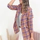 thumbnail image 5 of Puntoco Mujeres Business Attire Lattice Printing Long Sleeve Cardigan Top Jacket Coat Liquidación Puntoco Puntoco-4524, 5 of 9