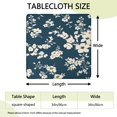 thumbnail image 2 of Pioneer Flower Floral Print Pattern Square Fitted Tablecloth with Elastic Edge,Square Table Cover,Washable Elastic Table Cover for Home Kitchen Party Decor 34"x34", 2 of 6