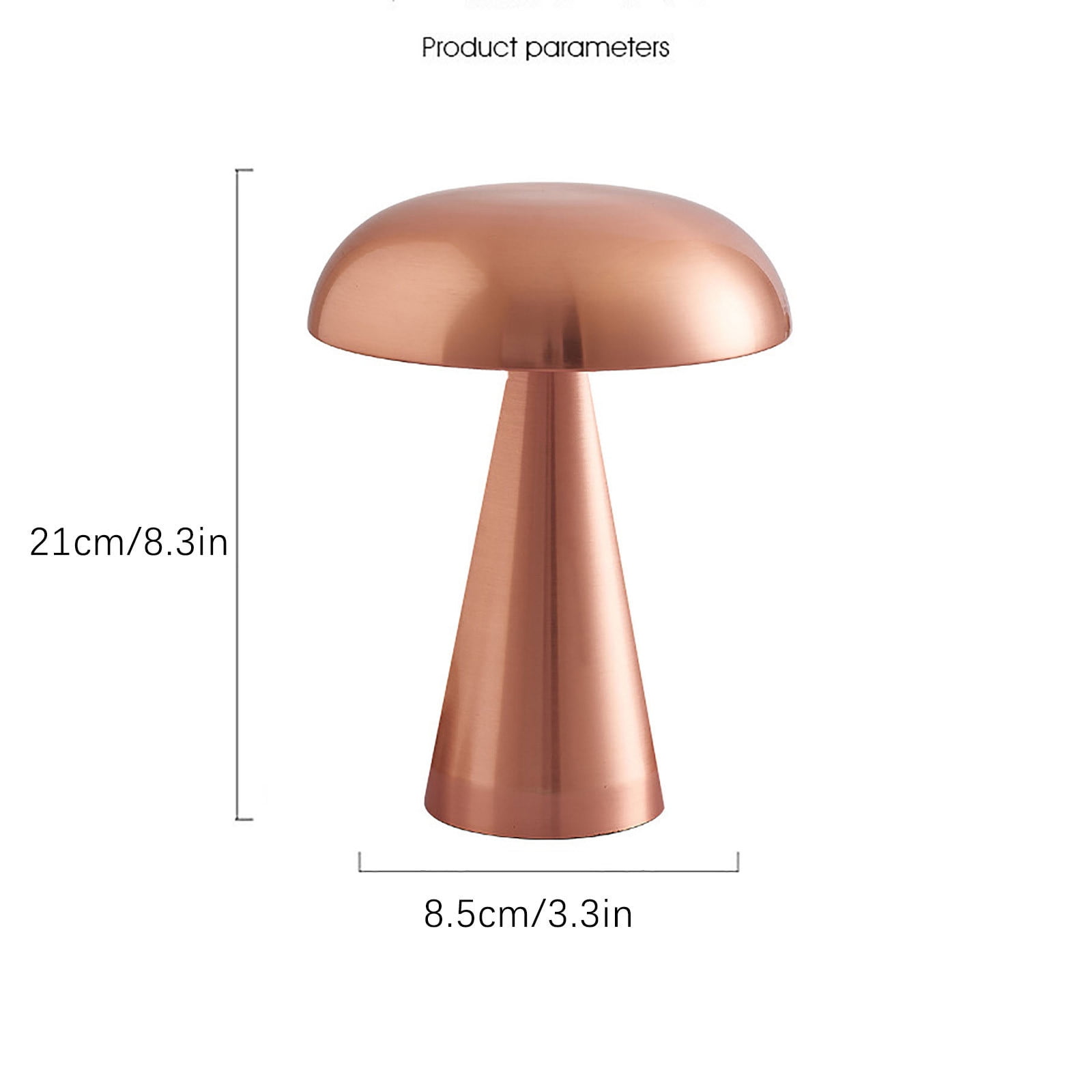 Rvkxad USB Rechargeable LED Table Lamp, 3-Level Stepless Dimmable Bedside Night Light, Portable Battery Powered Desk Lamp for Bedroom Hotel Outdoor Reading