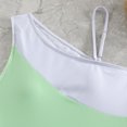 thumbnail image 5 of Uaswgudfs Womens One-Shoulder Swimsuit with Diagonal Strap & Color-Blocked Design - Quick-Dry Swimwear for Active Beach/Pool Days Green 2XL, 5 of 7