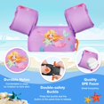 thumbnail image 4 of MoKo Kids Swim Vest for 20-50lbs Boys Girls, Pool Floaties Arm Band with Whistle and Security Buckle, Purple Mermaid, 4 of 4