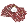 thumbnail image 2 of PUREYAH Table Placemats Set of 1 , Washable Heat Resistant Brick Brick Tile Table Decorations Placemats for Dining Room Kitchen, 2 of 6