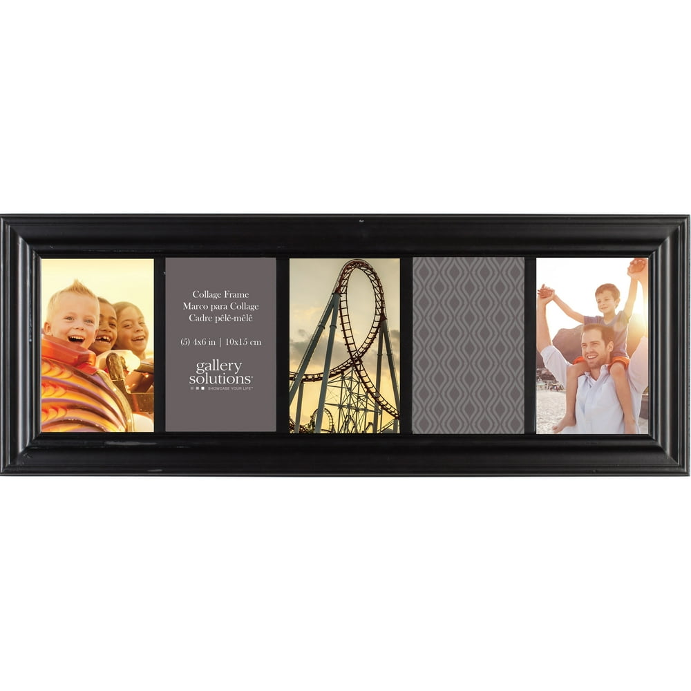 Black 5Opening 4x6 Collage Matted frame by Gallery Solutions trade