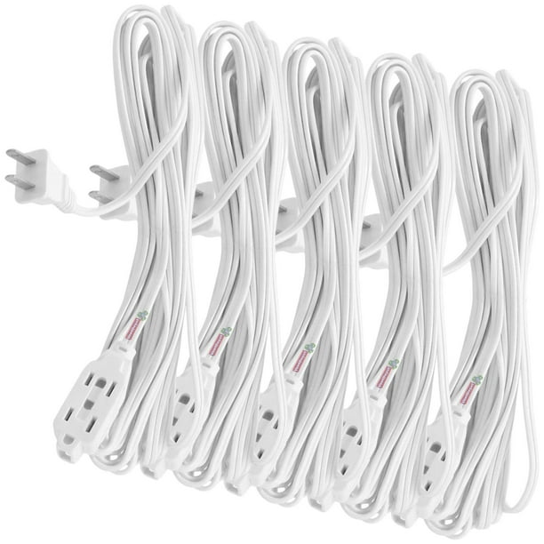 Cables Multicontacto Oficina VoltReach06 5Pzas 5x6m 16 AWG 3 Contactos 127V 7A ABS/Cobre Blanco.