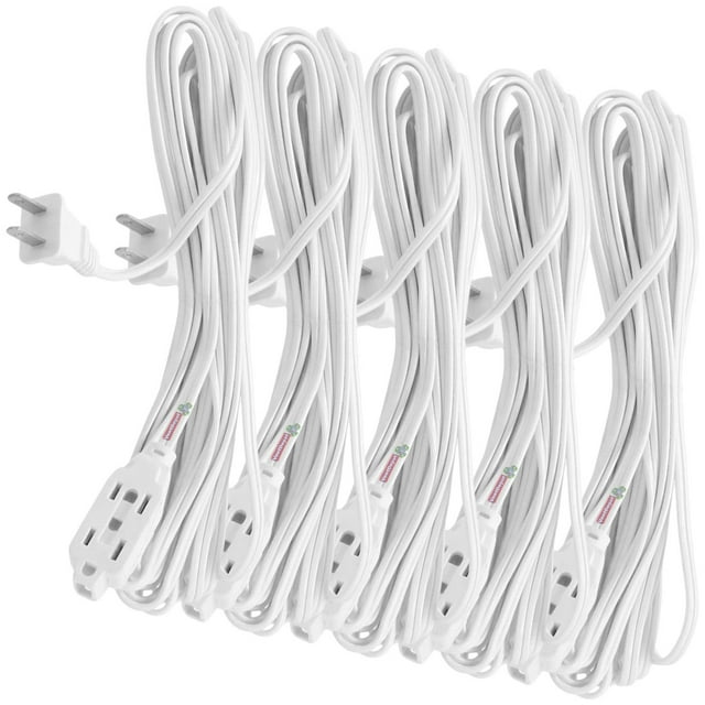 Cables Multicontacto Oficina VoltReach06 5Pzas 5x6m 16 AWG 3 Contactos 127V 7A ABS/Cobre Blanco.