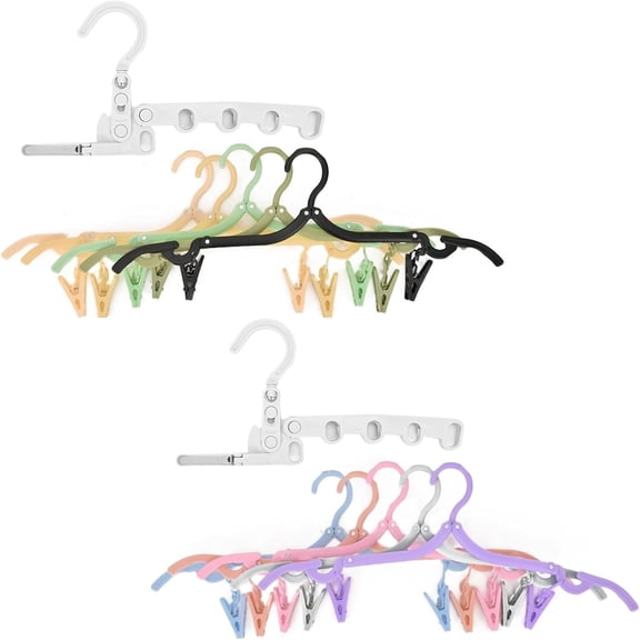 12 Pcs Travel Clothes Racks, Cruise Essentials, Portable Folding Drying Racks, for Outdoor Camping, Dormitory, Apartment and Home Clothes Organizer Storage