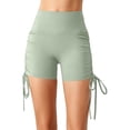 thumbnail image 3 of Biker Shorts Women Booty Volleyball High Waisted Tummy Control Black Spandex Shorts Adjustable Side Tie For Yoga Dance Workout, 3 of 6