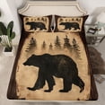 thumbnail image 2 of Homewish jungle wildlife Bear Queen Sheet Set (4-Piece) wild animals For Boys Kids, 2 of 7