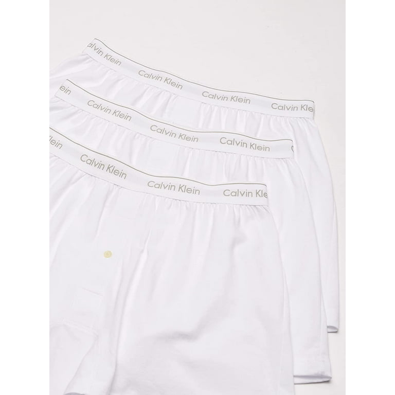 Calvin Klein 3 pack cotton classic knit boxers in white
