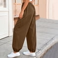 thumbnail image 4 of BUIGTTKLOP Cargo Joggers for Women High Waisted Casual Pants Baggy Loose Fitted Summer Pants with Pockets, 4 of 6