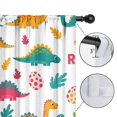 thumbnail image 4 of Blackout Kids Curtains,White Cartoon Dinosaurs Roar Pattern Childrens Insulated Curtains Set Of 2,Bedroom Essentials,Toddler Room Decor 42"x84", 4 of 5
