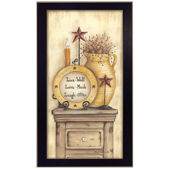 Words to Live By By Mary June Printed Wall Art Wood Multi-Color