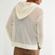 thumbnail image 2 of Sudadera con capucha para hombre, color blanco, transpirable, diseño recortado, informal, de manga larga, sudadera con capucha, Top con bolsillo para otoño, 2 of 6