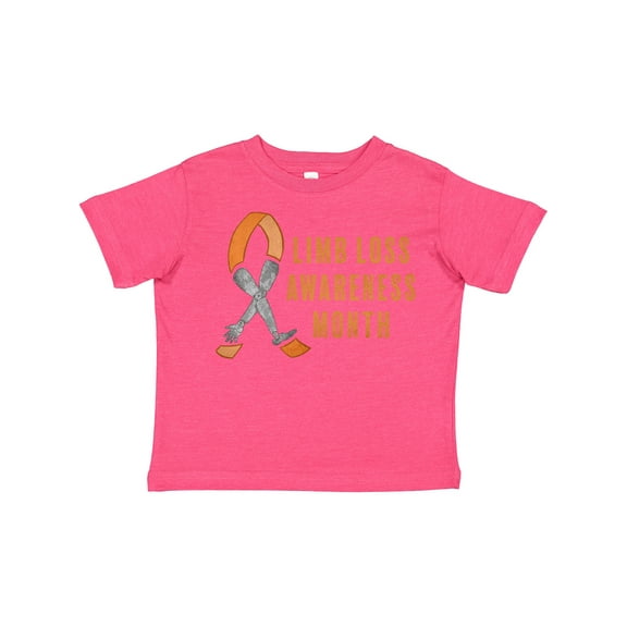 Inktastic Limb Loss Awareness Prosthetic Leg and Arm Orange Ribbon Boys or Girls Toddler T-Shirt