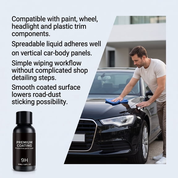 Ceramic Car Coating Spray, Automotive Paint Sealant and Shine for car paint, body panels and exterior vehicle detailing, convenient supply for routine cleaning and maintenance