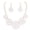 NK_10241_White_set, variant on Flower Collar Necklace, Floral Flower Summer Beach Statement Choker Necklace and Earrings Set for Women, Handmade Women Jewelry Gift