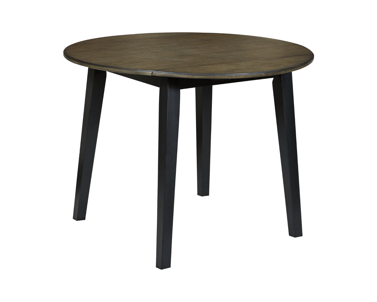 Signature Design By Ashley - Froshburg Round Drop Leaf Table - Casual Style - Grayish Brown/Black