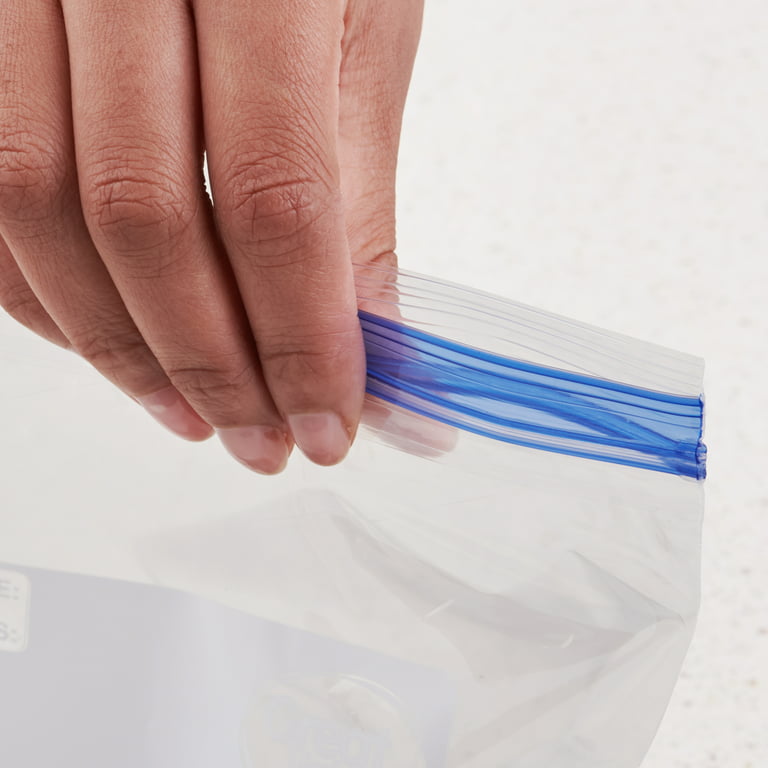 Double Zipper Freezer Bags, 2 gal, 2.7 mil, 13 x 15.5, Clear, 100/Carton  - mastersupplyonline