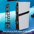thumbnail image 3 of Temperature-Controlled Cooling Fan with RGB Lighting and USB Port Compatible with PlayStation 5 Pro-Black, 3 of 6