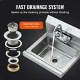 thumbnail image 2 of KFFKFF Industrial Hand Wash Station with Tap, Certified Stainless Steel Basin for Cleaning, Compact Hand Cleansing Sink, Wall-Fixed Utility Basin for Eatery, Cooking Area, Pub, Garage and Residence, 2 of 8