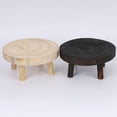 thumbnail image 2 of Rustic Decorative Round Wood Pedestal Plant Pot Riser Stand Potted Shelf for Indoor Outdoor Home Decor A, 2 of 6