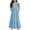 Light Blue, variant on Loopsun Girls Summer Dresses, Fashion Girls Summer Short Sleeve Round Neck Solid Dress Blue 12-13 Years
