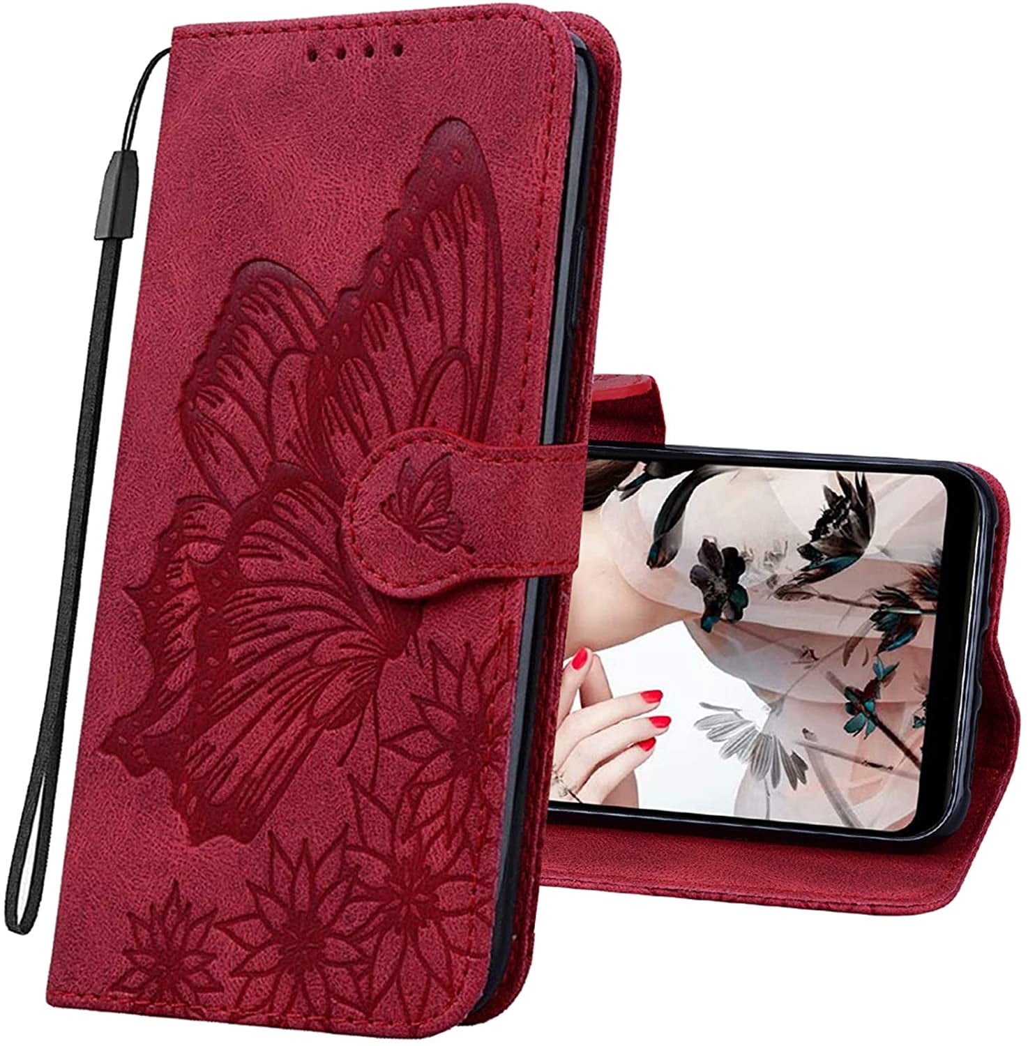 Case Slim Premium Leather Flip Wallet with Card Holder Magnetic