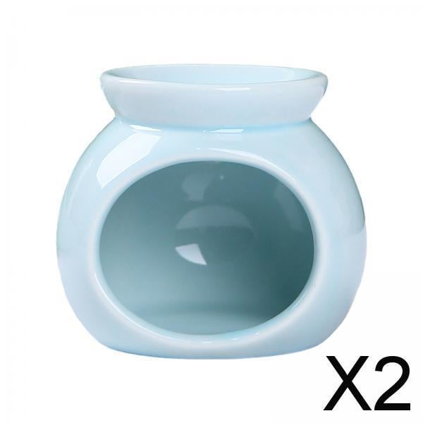 2x Quemador de Aceite Esencial, Quemador de Cera Aromática, Incensario Artesanal, Decoración Del Hogar, Portavelas, Calentador de Aceite para Cocina, 2 piezas