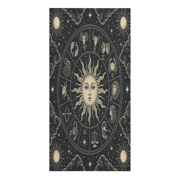 RKSupls Astrological Sun Wheel Microfiber Beach Towel Absorbent Compact Towels for Swimming Pool Beach Travel Things for Vacation Essentials Adult Gift,61.4×30.3Inch