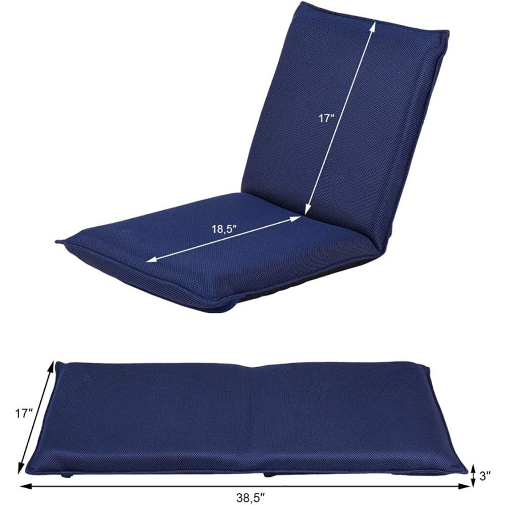 Finihen Floor Chair, Folding Lazy Sofa Chair, Adjustable 6 Positions Folding Lazy Man Sofa Chair, for Living Room, Bedroom, for Gaming, Reading, Navy Finihen Floor Chair, Folding Lazy Sofa Chair, Adjustable 6 Positions Folding Lazy Man Sofa Chair, for Living Room, Bedroom, for Gaming, Reading, Navy