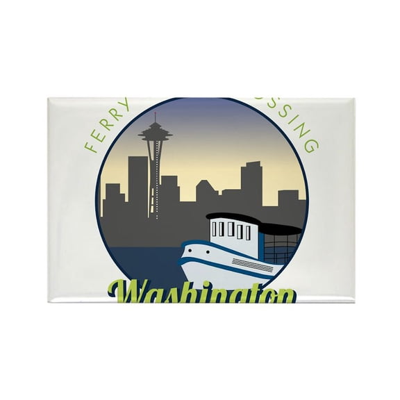 CafePress - Ferry Boat Crossing - Rectangle Magnet, 2"x3" Refrigerator Magnet
