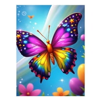 Diamond Art Kit for Adults, Colorful Butterfly Print No.1023 Diamond Painting for Adults Beginners, 5D DIY Diamond Art Painting Kits, Colorful Diamond Painting Craft for Home Decor 12x16