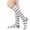 Light Gray, variant on CIENVNSTG Knee High Striped Socks for Women Color Blocking Long Thin Tube Sports Thigh High Socks Tall Stockings for Daily Streetwear Purple