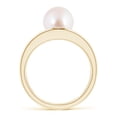 thumbnail image 2 of ANGARA Solitaire Japanese Akoya Cultured Pearl Double Shank Ring in 14K Yellow Gold for Women | June Birthstone, Birthday, Anniversary, Jewelry Gift for Women | Pearl Ring, 2 of 9