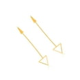 thumbnail image 3 of West Coast Jewelry Women's Vertical Triangle Bar Gold Tone Dangle Earrings, 3 of 3