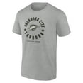 thumbnail image 2 of Men's Heather Gray Oklahoma City Thunder Hoops for Troops T-Shirt, 2 of 3