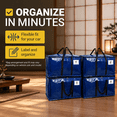 Extra Large Heavy Duty Moving Totes, 6 Pack, Blue, Durable Packing ...