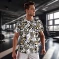 thumbnail image 3 of Wukai Tulips Flowers Print Men's Short-Sleeved Mesh T-Shirt,Quick-Dry Short Sleeve Workout T-Shirt-Medium, 3 of 8